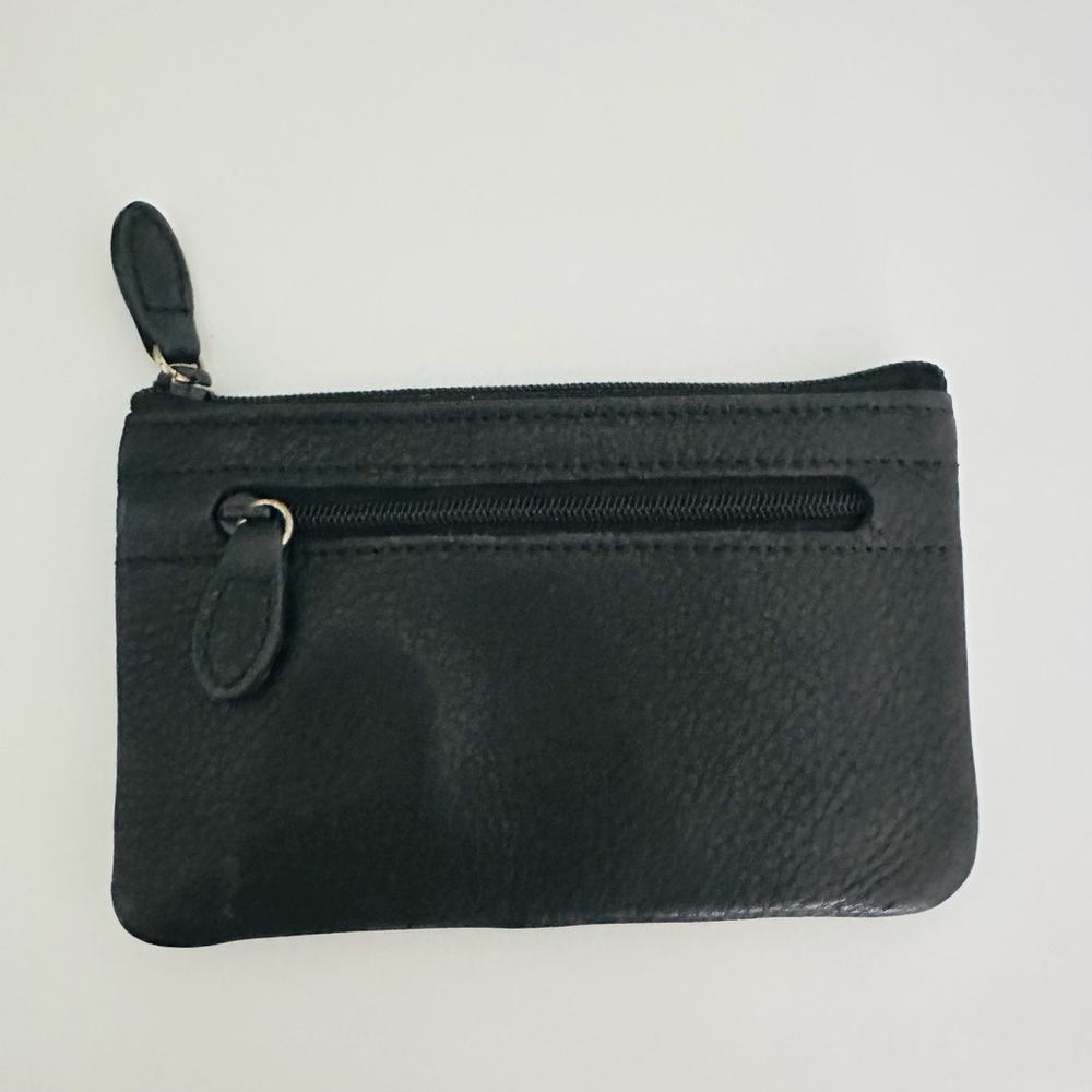 Madison Studio Black Leather Zipper Pouch